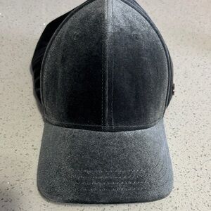 CALIA by Carrie Underwood Charcoal Velvet Baseball Hat